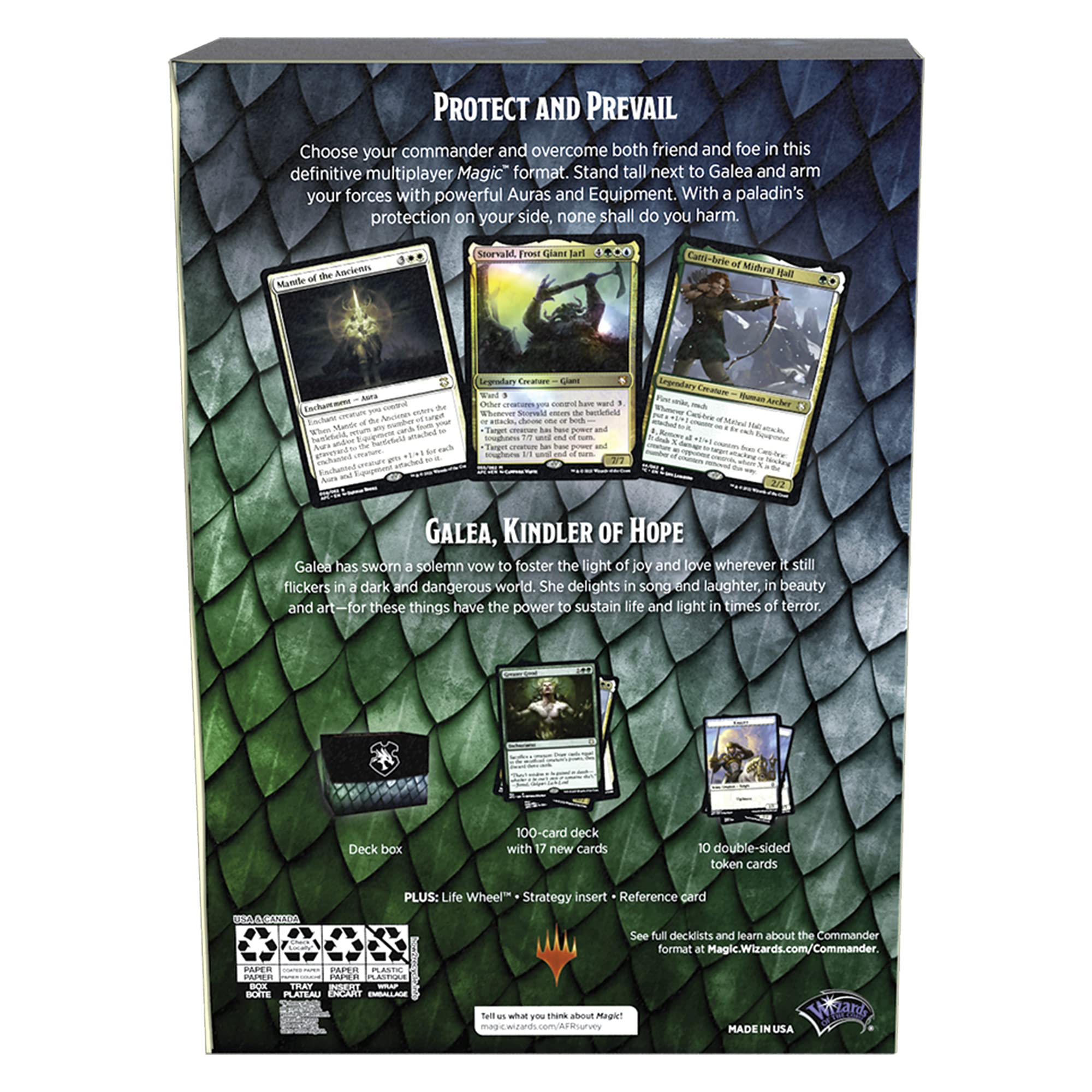 Magic: The Gathering Adventures in The Forgotten Realms Commander Deck – Aura of Courage (Green-White-Blue) - Image 6